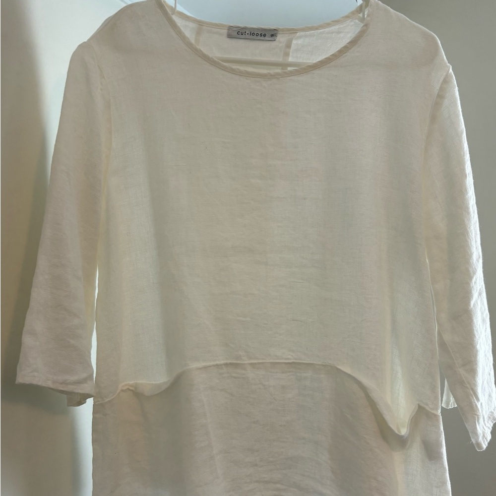 Cut Loose Women's White Tunic Top